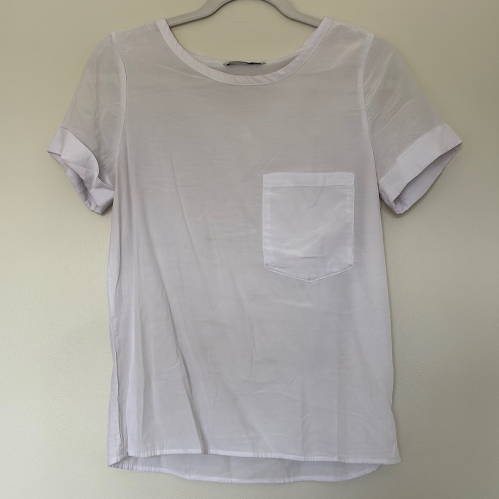 Stradivarius White Short Sleeve Tee